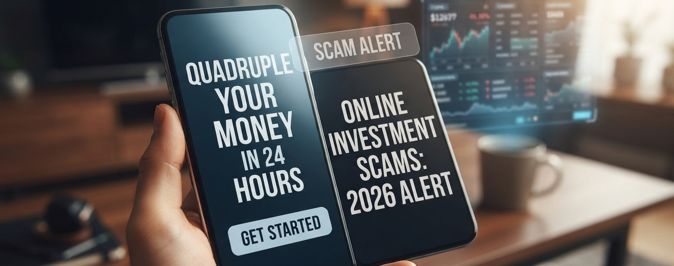 Online Investment Scam Awareness Banner
